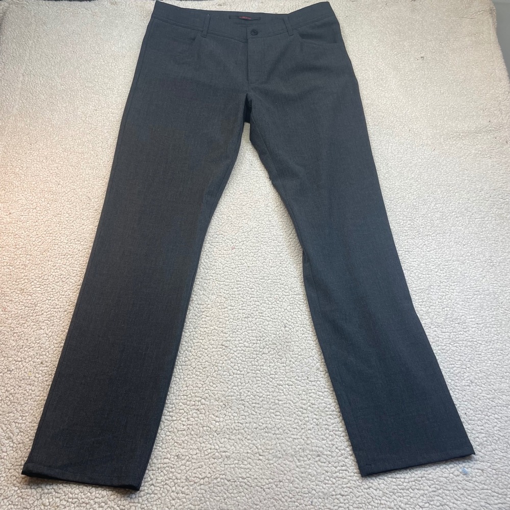 Alberto Pants Mens 34x32 Gray Stone Ceramica Modern Fit Straight Leg Trousers